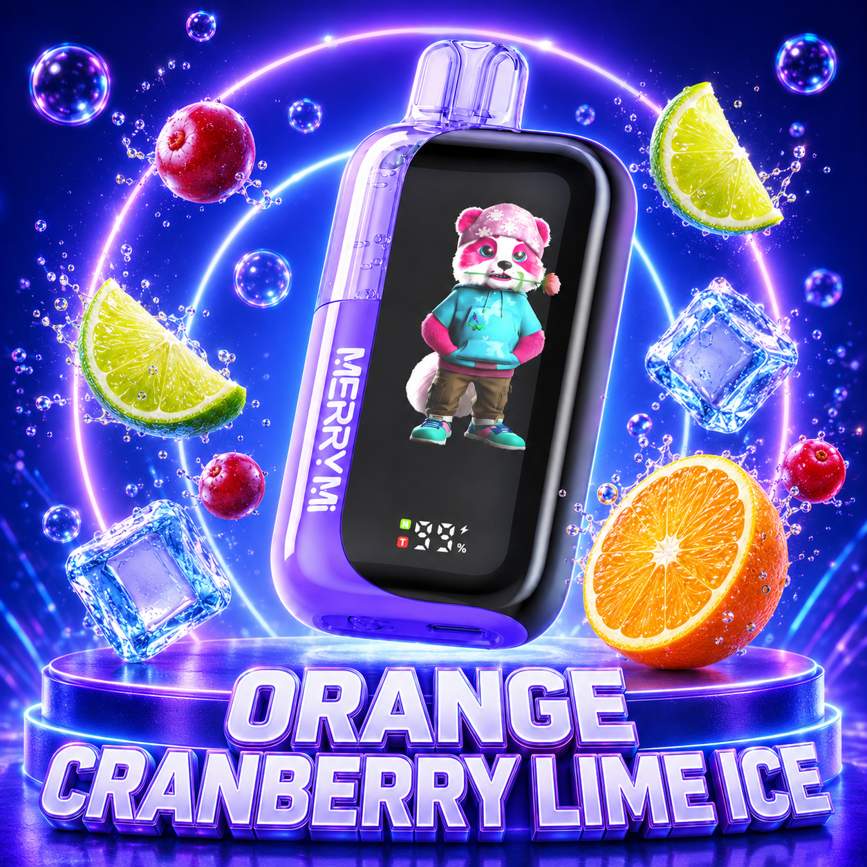 Orange Cranberry Lime Ice
